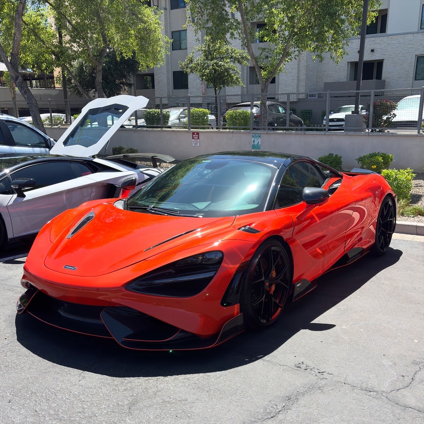 Red supercar exterior detail